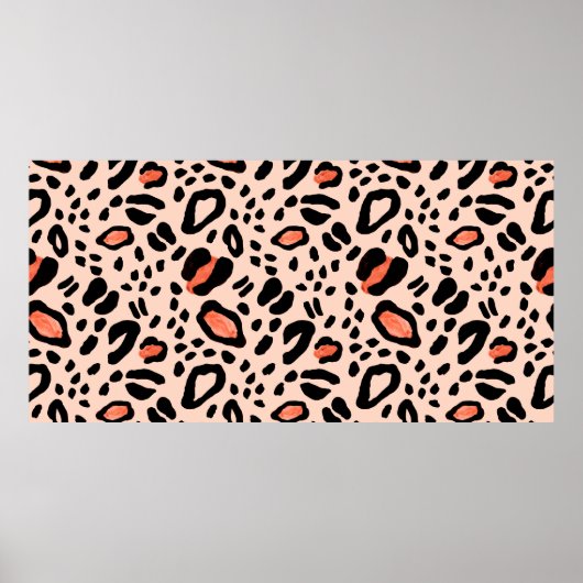 Abstrait léopard aquarelle. motif poster de animal (Devant)