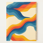 Abstrait les années 70 rétro Bleu Bleu Bleu Verre  (Dos)