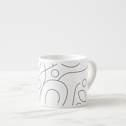 Abstrait Line Art Espresso Mug (Devant droit)