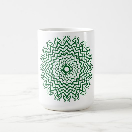 Abstrait Line Art Mandala Café Mug (Centre)