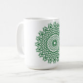 Abstrait Line Art Mandala Café Mug (Devant gauche)