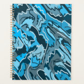 Abstrait marbré bleu Icy (Devant)