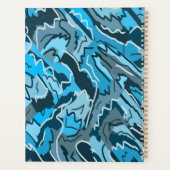 Abstrait marbré bleu Icy (Dos)