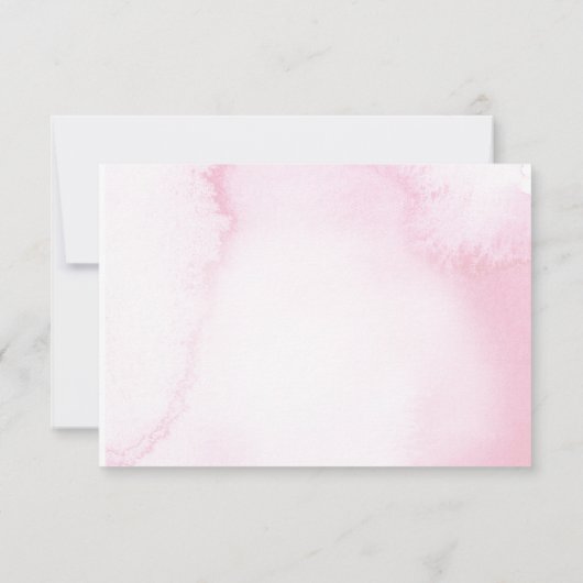 *~* Abstrait Mariage rose pâle et rose RSVP Insert (Dos)