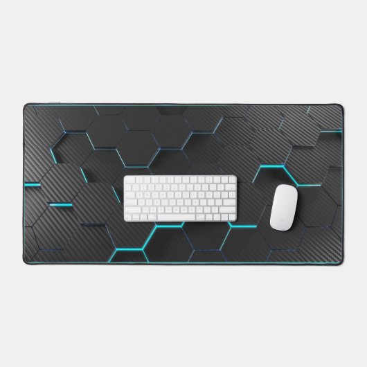 Abstrait Mat de bureau bleu/noir ! (Clavier et souris)