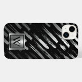 Abstrait métallique noir et argent (Verso Horizontal)