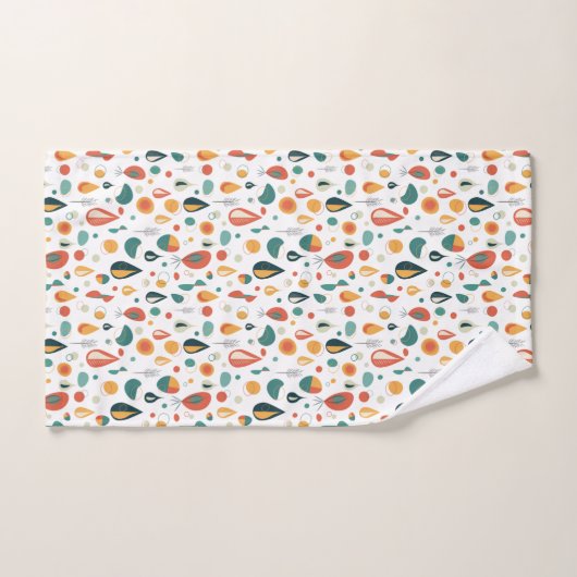 Abstrait Mid-Century Nature moderne Raindrop (Serviette à main)
