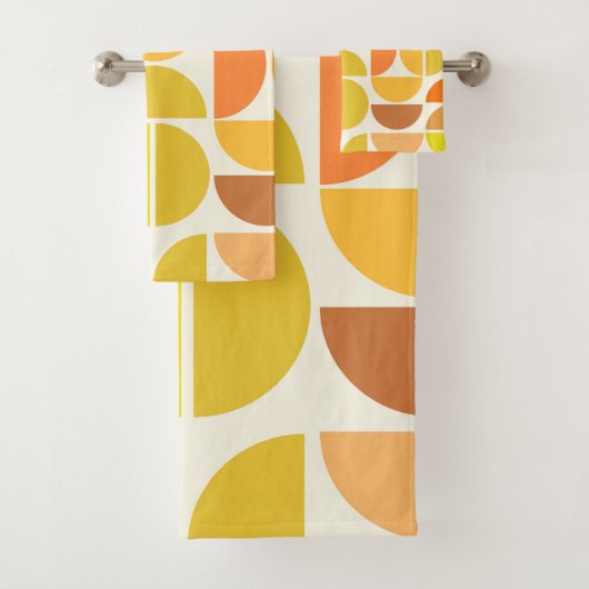 Abstrait milieu du siècle moderne cercles orange j (En situation)