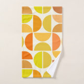 Abstrait milieu du siècle moderne cercles orange j (Serviette à main)