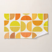 Abstrait milieu du siècle moderne cercles orange j (Serviette à main)