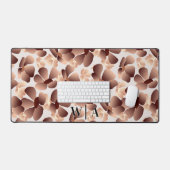 Abstrait Mocha Mousse Beige Preppy Monogramme (Clavier et souris)