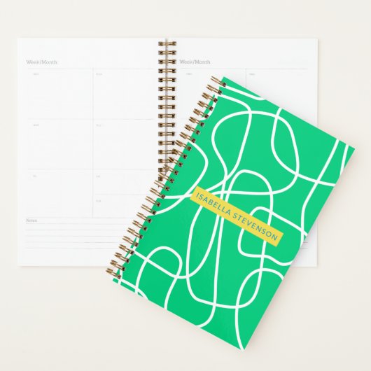 Abstrait Moderne Art en Vert Personnalisé (Devant avec enveloppe)