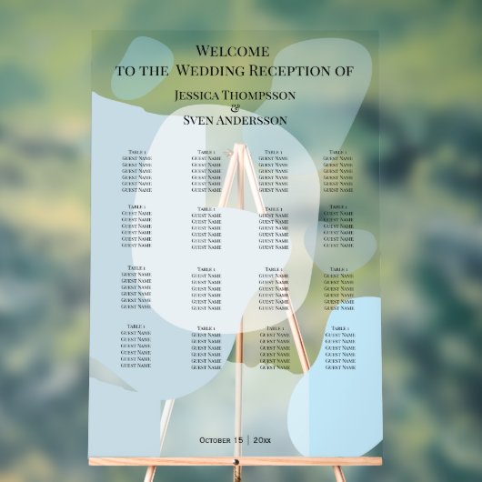 Abstrait moderne bleu minimaliste Mariage artistiq (Neutre)