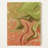 Abstrait moderne Burnt Orange Vert & Or (Dos)