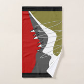 Abstrait, Moderne, Créatif, Oreillère à lancer app (Serviette à main)