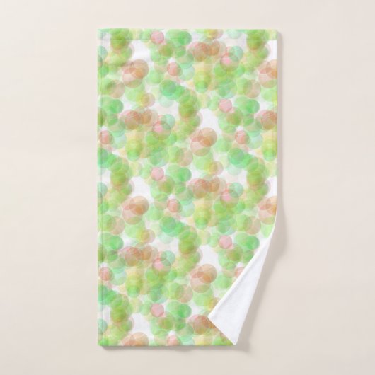 Abstrait moderne Elégant bleu vert jaune blanc (Serviette à main)