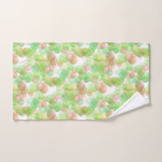 Abstrait moderne Elégant bleu vert jaune blanc (Serviette à main)