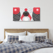 Abstrait moderne en toile rouge et noire (Insitu(Chambre))