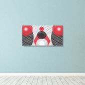 Abstrait moderne en toile rouge et noire (Insitu (Plancher de Bois))