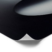 Abstrait moderne gris noir blanc formes Poster (Coin)