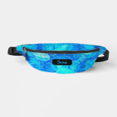 Abstrait, moderne, mosaïque turquoise, coutume (Recto)