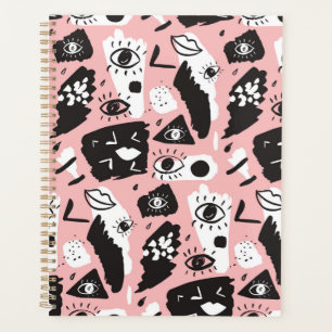 Abstrait moderne Motif oeil et lèvres