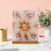 Abstrait Moderne Peach Pastel Flower Fractal Art (Mariage)