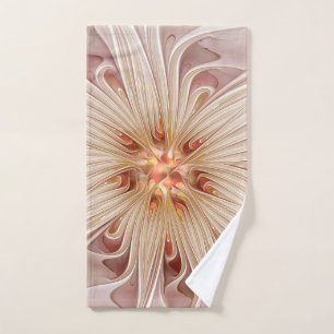 Abstrait Moderne Peach Pastel Flower Fractal Art