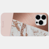 Abstrait moderne Rose Gold Multi iPhone / coque ip (Verso (horizontal))