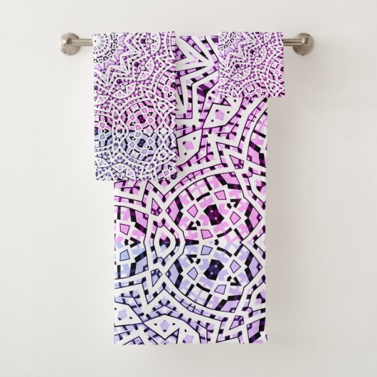 Abstrait moderne sans couture ornementale blanc ar (En situation)