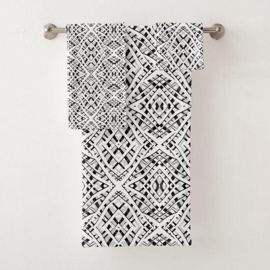 Abstrait moderne sans couture ornementale blanc ar (En situation)