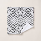 Abstrait moderne sans couture ornementale blanc ar (Gant de toilette)