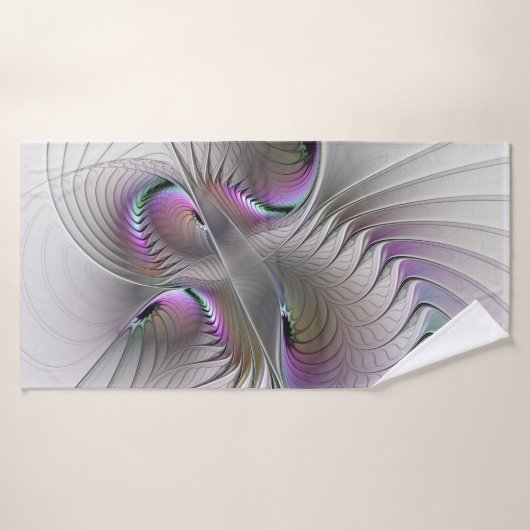 Abstrait moderne Shy Imaginaire Figure Fractal Art (Serviette de bain)