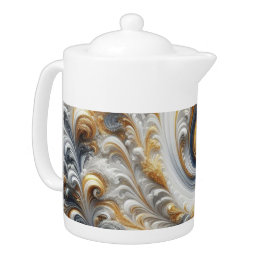Abstrait Moderne Swirling or, noir et blanc