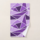 Abstrait Monochrome Violet géométrique (Serviette à main)