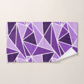 Abstrait Monochrome Violet géométrique (Serviette à main)