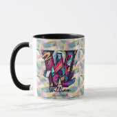 Abstrait Monogramme Mug - W pour William (Gauche)