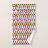 Abstrait Motif chic coloré (Serviette à main)