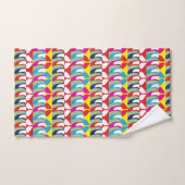 Abstrait Motif chic coloré (Serviette à main)