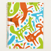 Abstrait Motif de chat Whimsical moderne animal de (Devant)