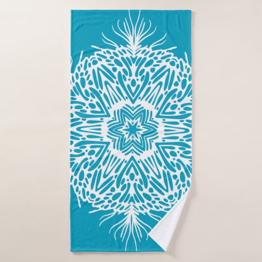 Abstrait motif vintage de flocon de neige créatif. (Serviette de bain)
