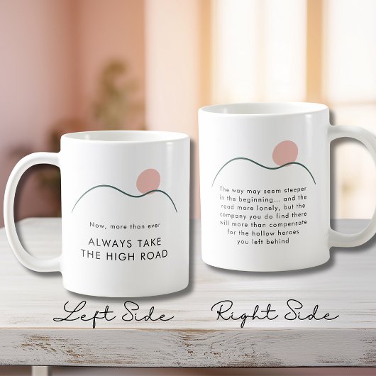 Abstrait Mountain Sun Prenez la route haute Mug