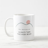 Abstrait Mountain Sun Prenez la route haute Mug (Gauche)