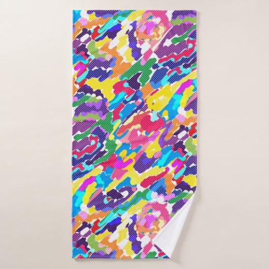 Abstrait multicolore (Serviette de bain)