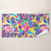Abstrait multicolore (Serviette de bain)