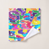 Abstrait multicolore (Gant de toilette)