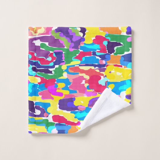 Abstrait multicolore (Gant de toilette)
