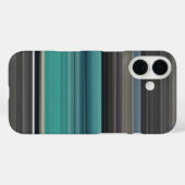 Abstrait n° 1 : coque iphone Coque-mat Turquoise e (Verso (horizontal))