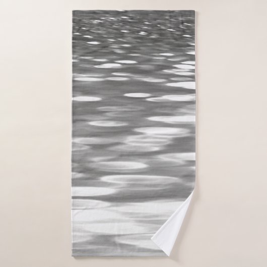 Abstrait n° 3 : brillant gris argenté (Serviette de bain)