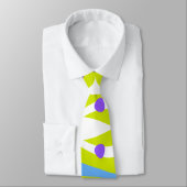 Abstrait Noah’s Ark Green Purple Blue Cravate (Attaché)